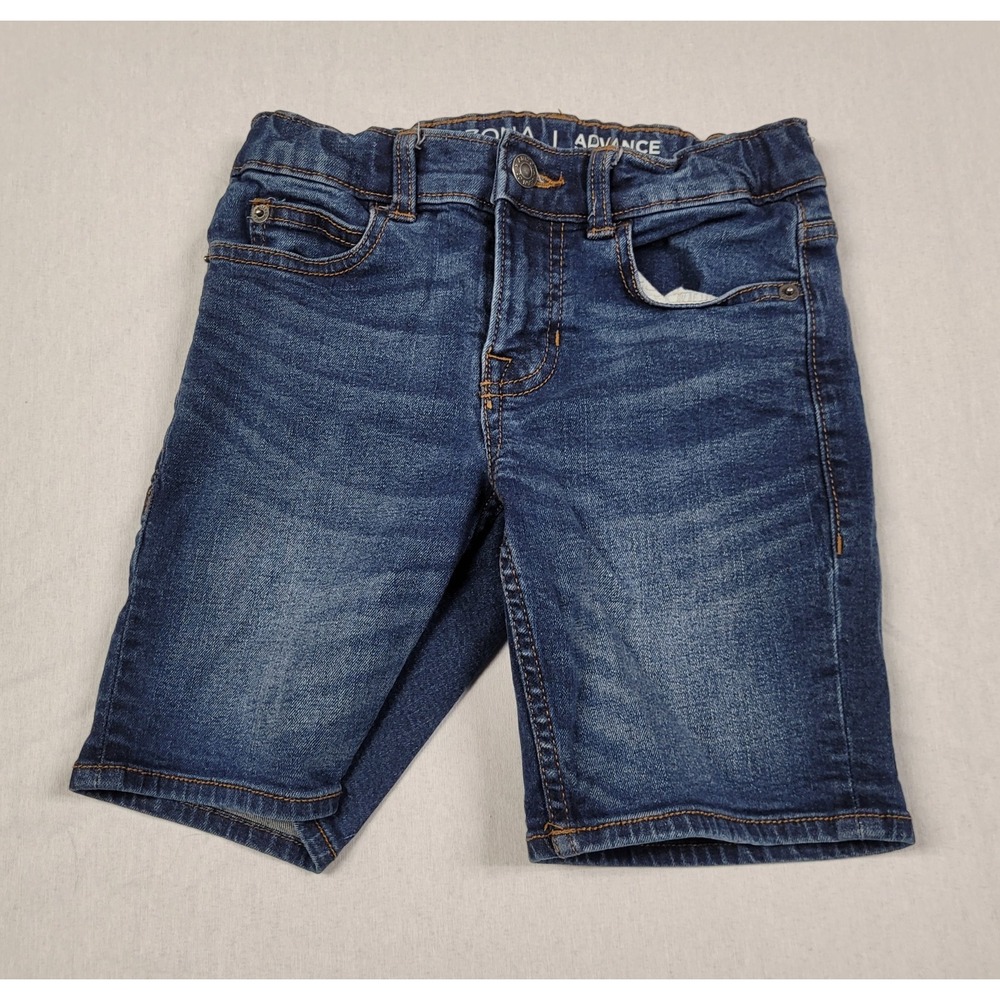 Arizona Jean Co Advance Flex 360 Boys Adjustable Waist Blue Denim Shorts Size 8